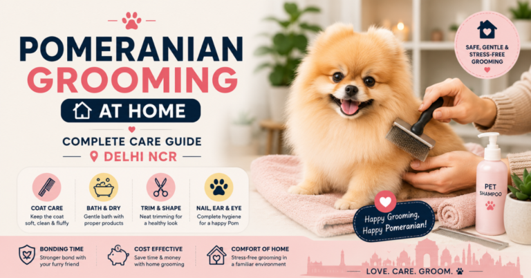 Pomeranian grooming Delhi — Tailsgroom at-home teddy bear cut