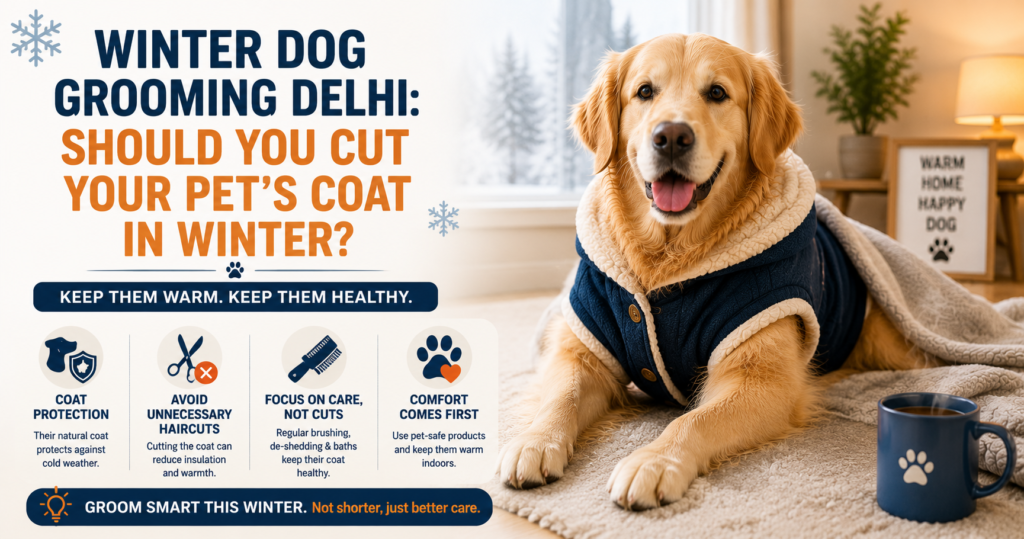 Winter Dog Grooming Delhi: Should You Cut Your Pet’s Coat in Winter?