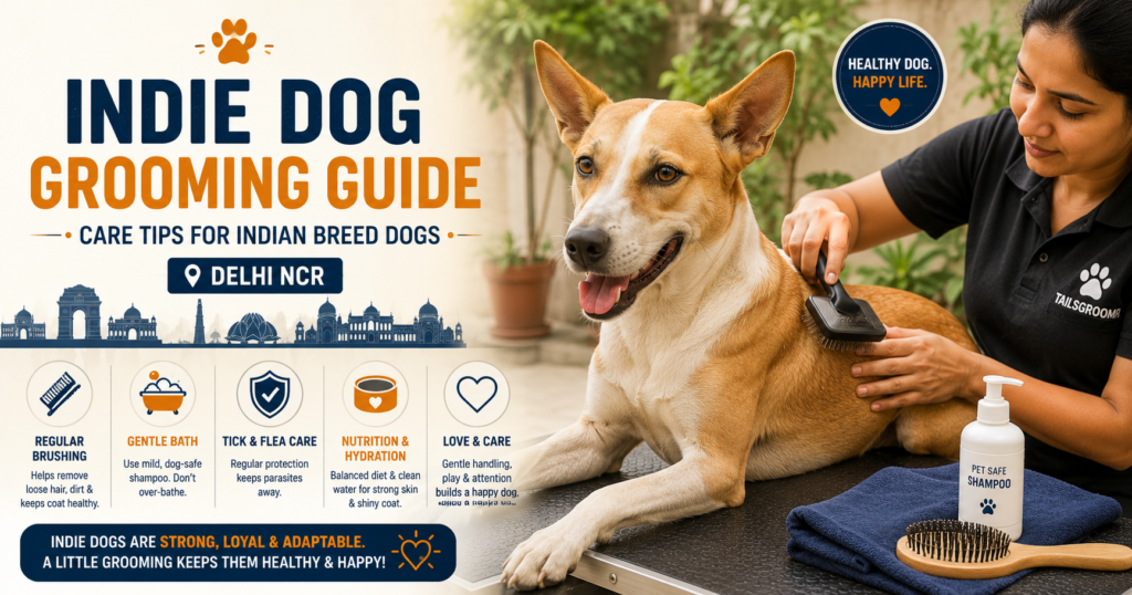 Indie Dog Grooming Guide — Care Tips for Indian Breed Dogs Delhi NCR