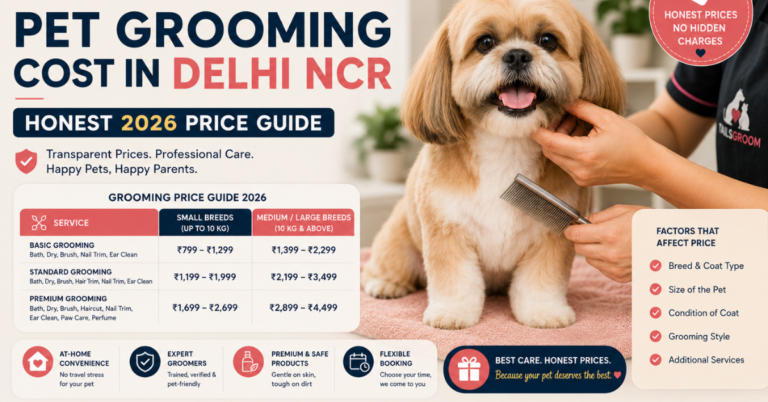pet grooming cost Delhi — Tailsgroom at-home grooming packages