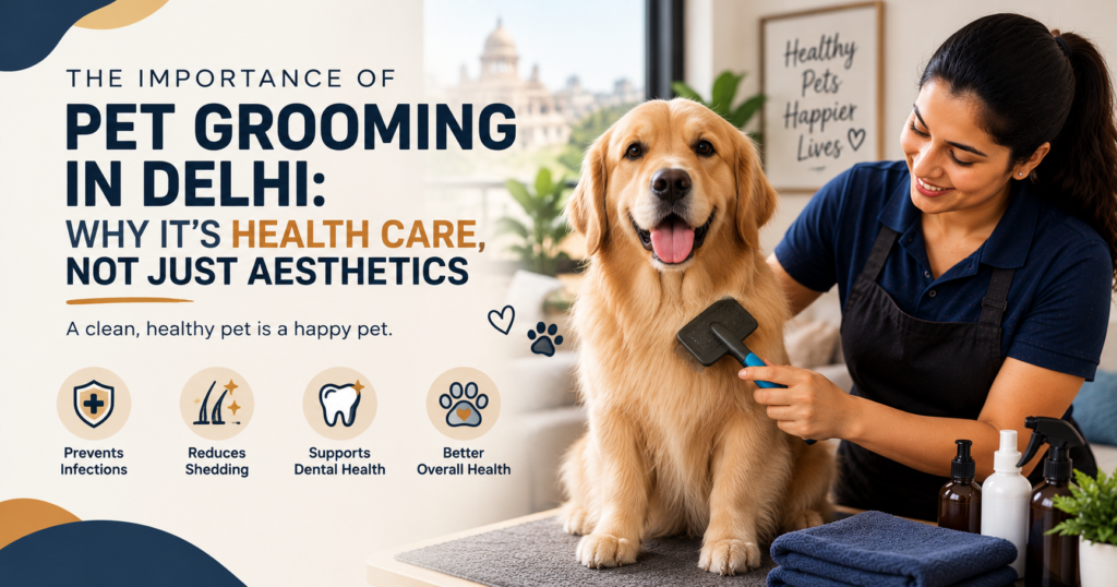 The Importance of Pet Grooming in Delhi: Why It’s Health Care, Not Just Aesthetics