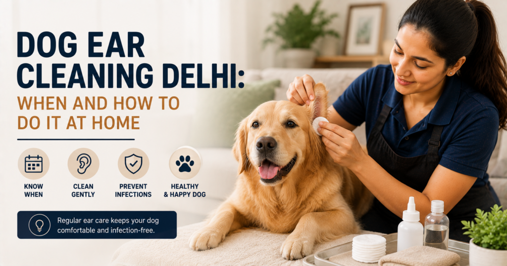 Dog Ear Cleaning Delhi: When and How to Do It at Home